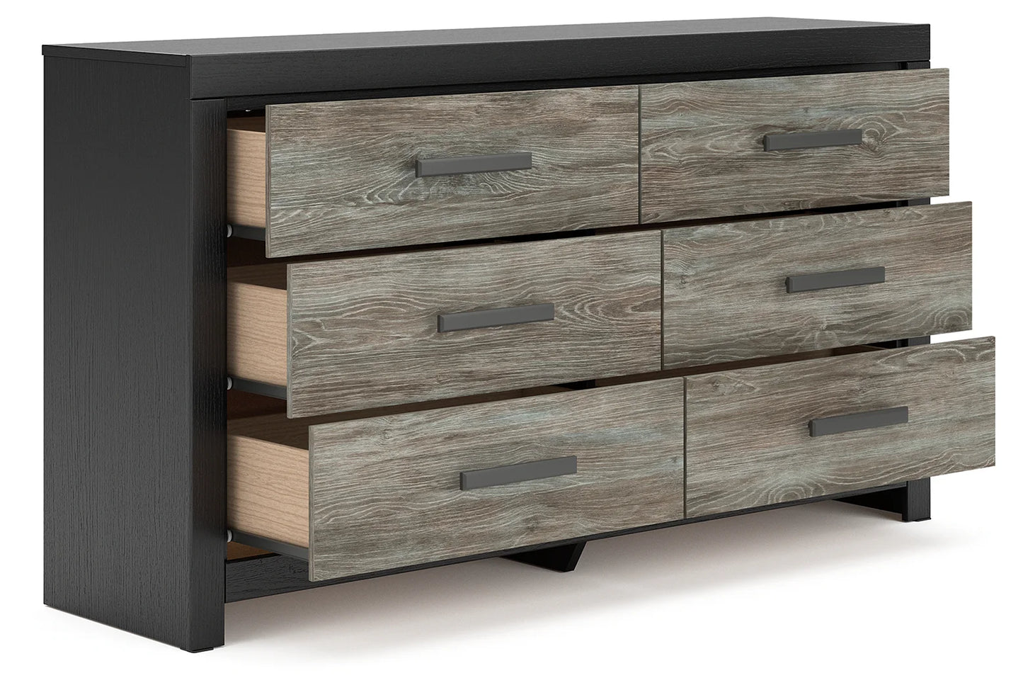 Broachmyn - Six Drawer Dresser - Black / Gray