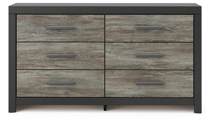 Broachmyn - Six Drawer Dresser - Black / Gray