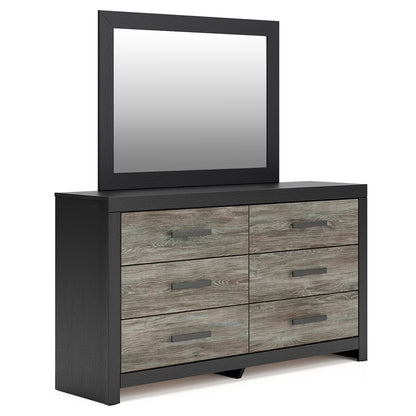 Broachmyn - Dresser And Mirror - Black / Gray