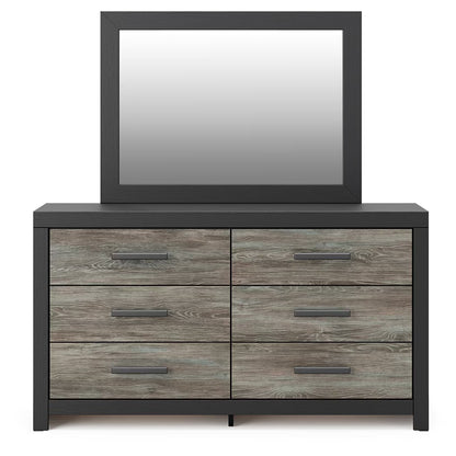 Broachmyn - Dresser And Mirror - Black / Gray