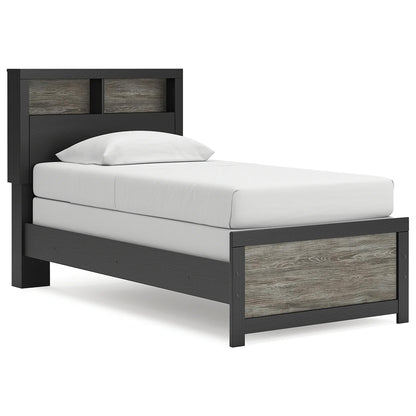 Broachmyn - Twin Bookcase Bed - Black / Gray