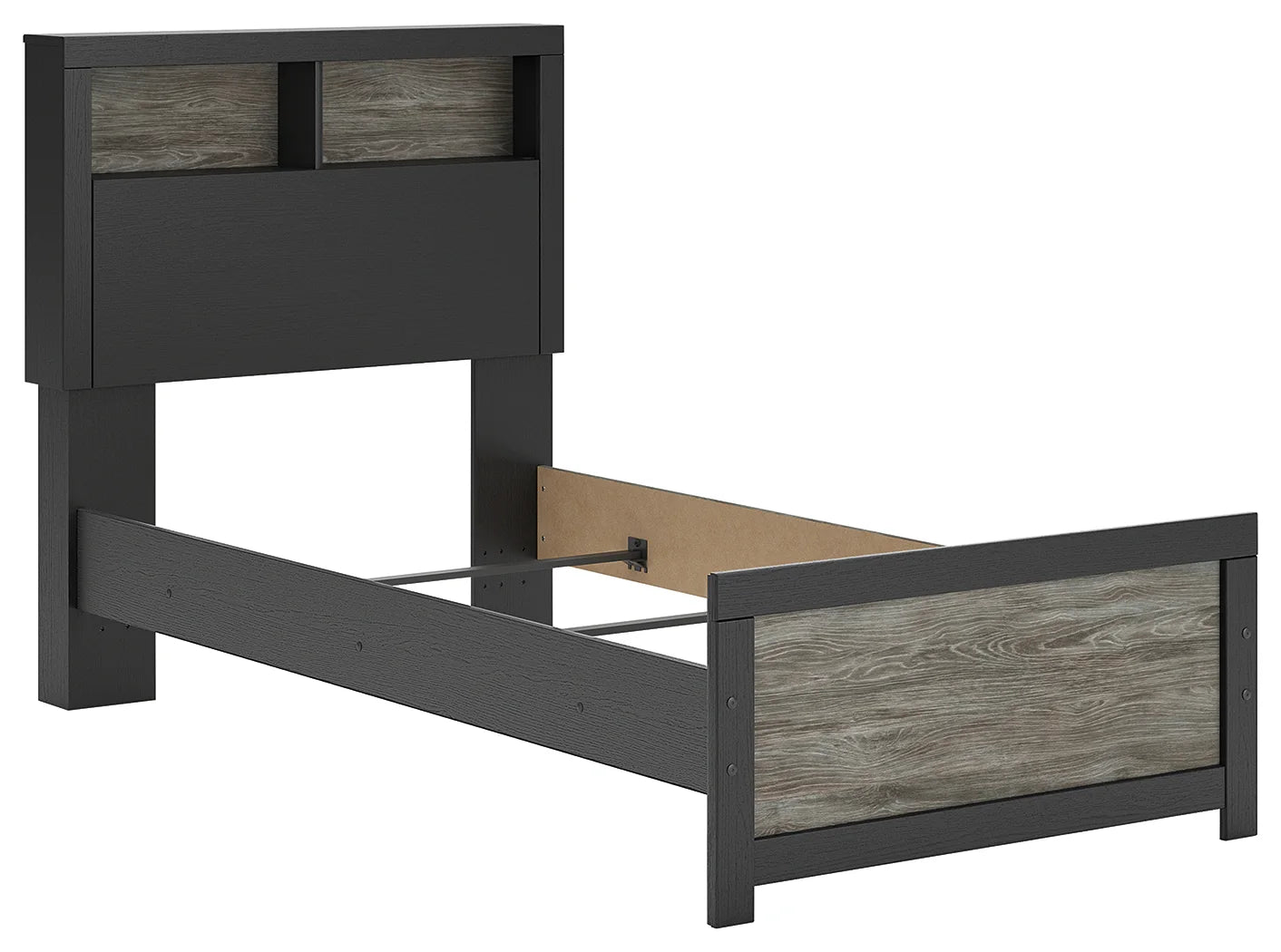 Broachmyn - Twin Bookcase Bed - Black / Gray