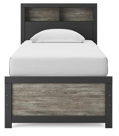 Broachmyn - Twin Bookcase Bed - Black / Gray