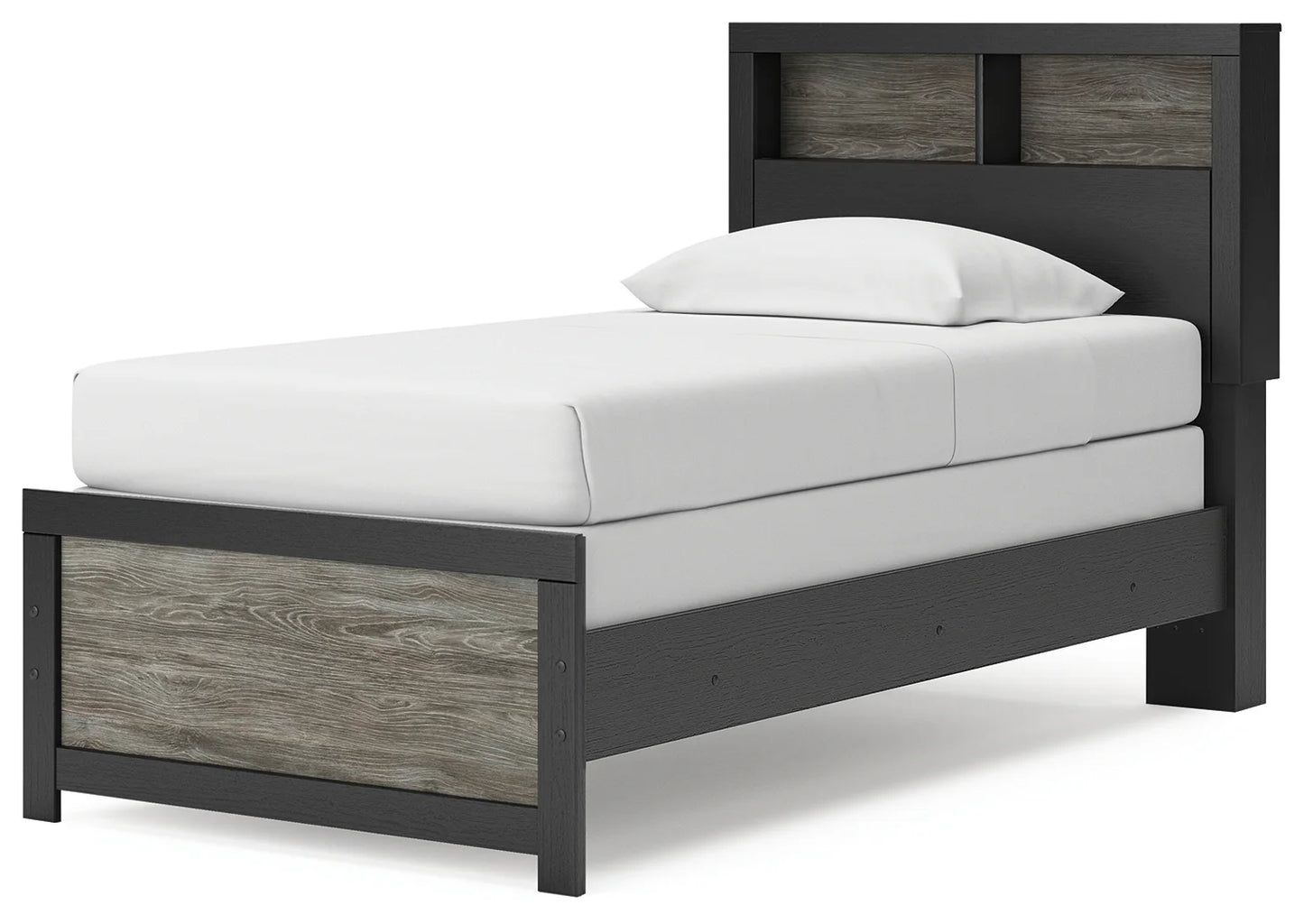 Broachmyn - Twin Bookcase Bed - Black / Gray