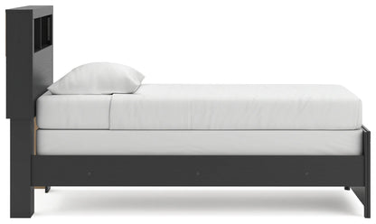 Broachmyn - Twin Bookcase Bed - Black / Gray