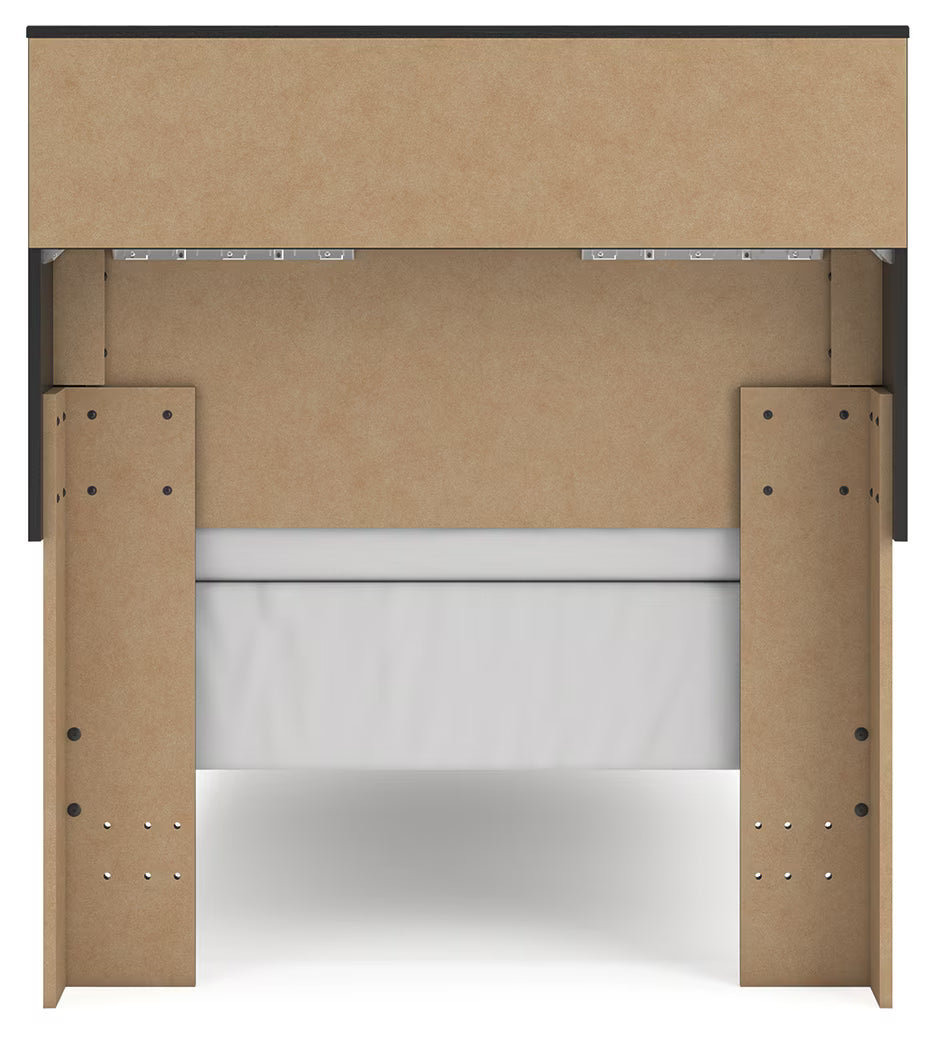 Broachmyn - Twin Bookcase Bed - Black / Gray