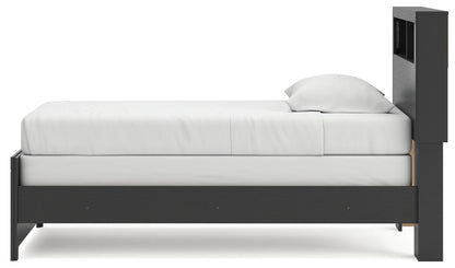 Broachmyn - Twin Bookcase Bed - Black / Gray