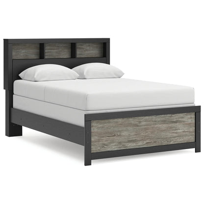 Broachmyn - Full Bookcase Bed - Black / Gray
