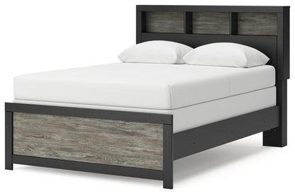 Broachmyn - Full Bookcase Bed - Black / Gray