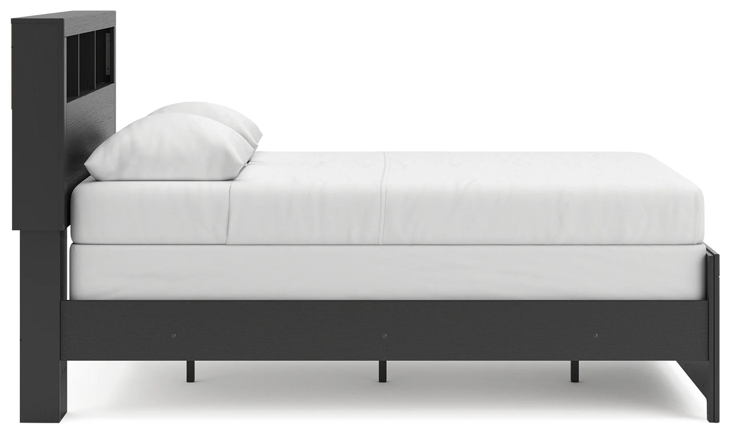 Broachmyn - Full Bookcase Bed - Black / Gray