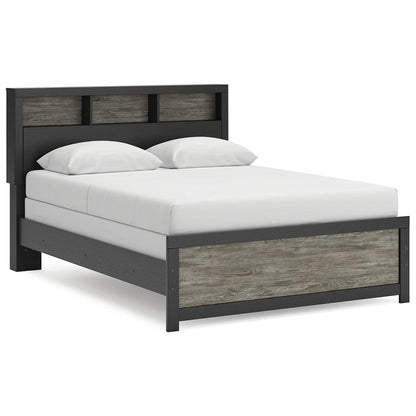 Broachmyn - Queen Bookcase Bed - Black / Gray