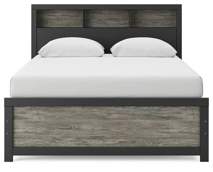 Broachmyn - Queen Bookcase Bed - Black / Gray