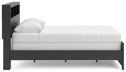 Broachmyn - Queen Bookcase Bed - Black / Gray