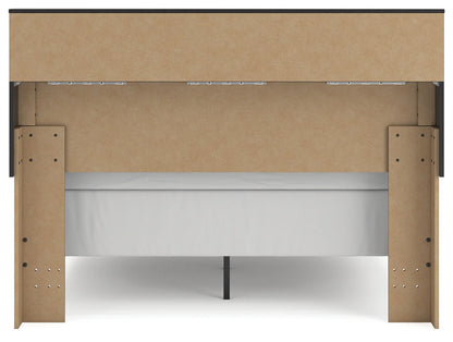 Broachmyn - Queen Bookcase Bed - Black / Gray