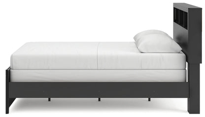 Broachmyn - Queen Bookcase Bed - Black / Gray