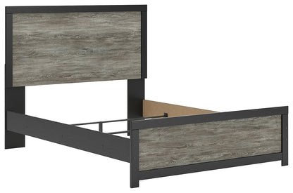 Broachmyn - Queen Panel Bed - Black / Gray
