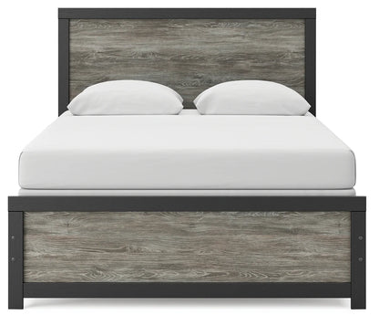 Broachmyn - Queen Panel Bed - Black / Gray