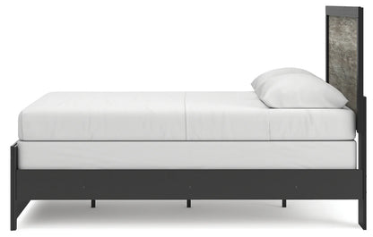 Broachmyn - Queen Panel Bed - Black / Gray