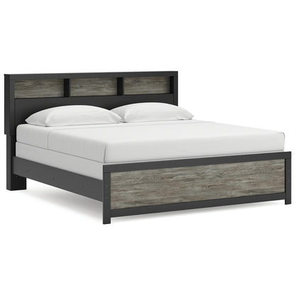 Broachmyn - King Bookcase Bed - Black / Gray