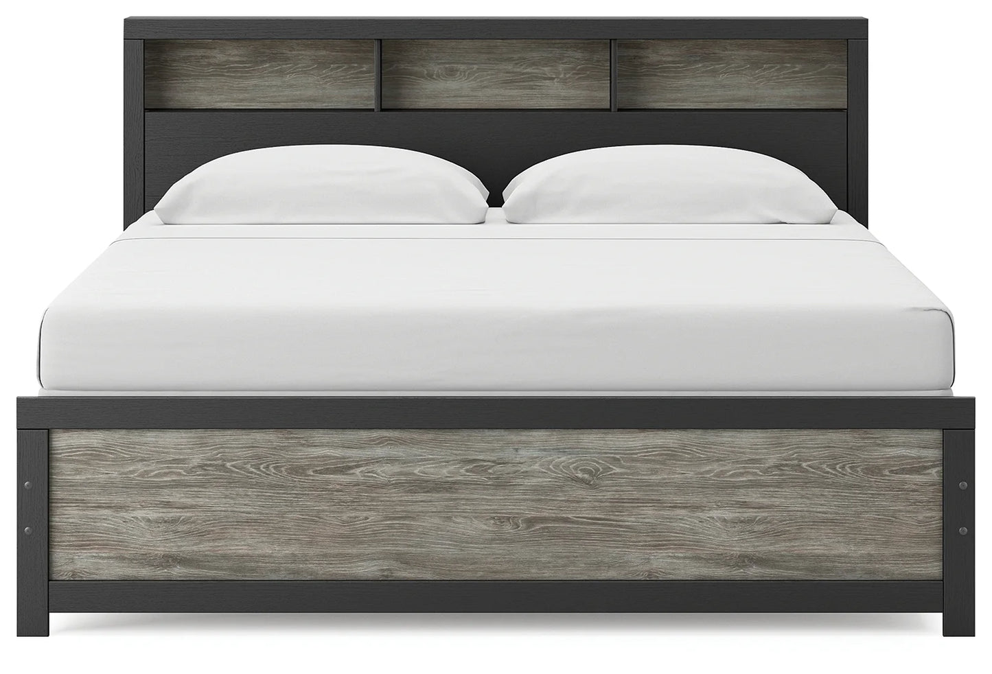 Broachmyn - King Bookcase Bed - Black / Gray