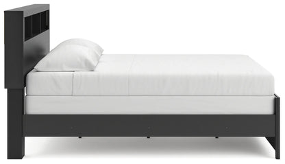 Broachmyn - King Bookcase Bed - Black / Gray