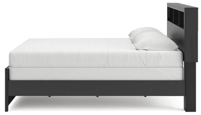 Broachmyn - King Bookcase Bed - Black / Gray