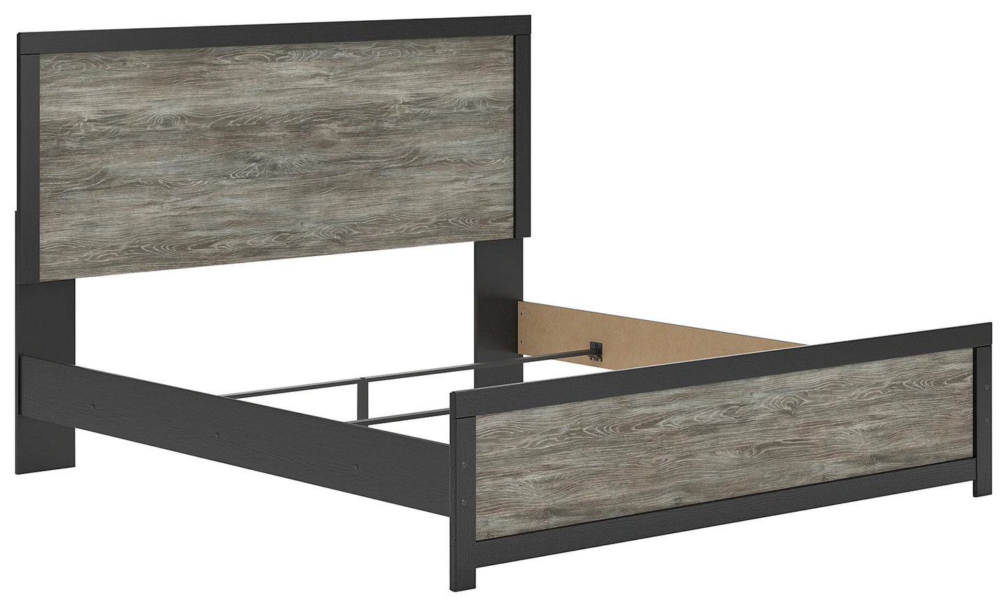Broachmyn - King Panel Bed - Black / Gray
