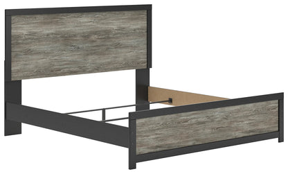Broachmyn - King Panel Bed - Black / Gray