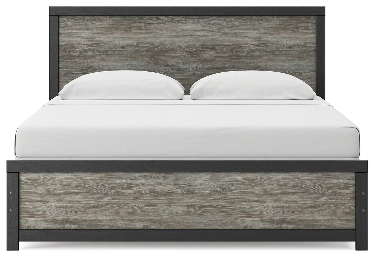 Broachmyn - King Panel Bed - Black / Gray