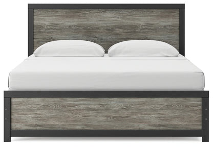 Broachmyn - King Panel Bed - Black / Gray