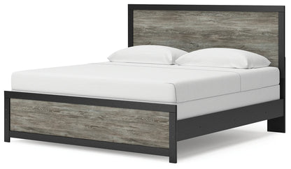 Broachmyn - King Panel Bed - Black / Gray