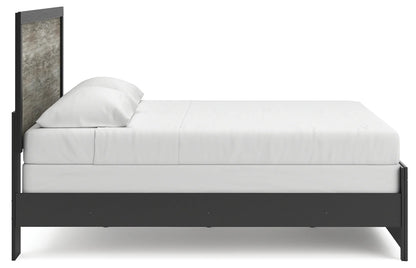 Broachmyn - King Panel Bed - Black / Gray