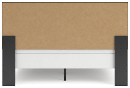 Broachmyn - King Panel Bed - Black / Gray
