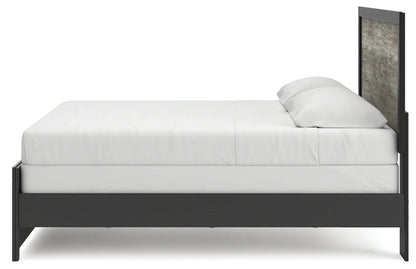 Broachmyn - King Panel Bed - Black / Gray