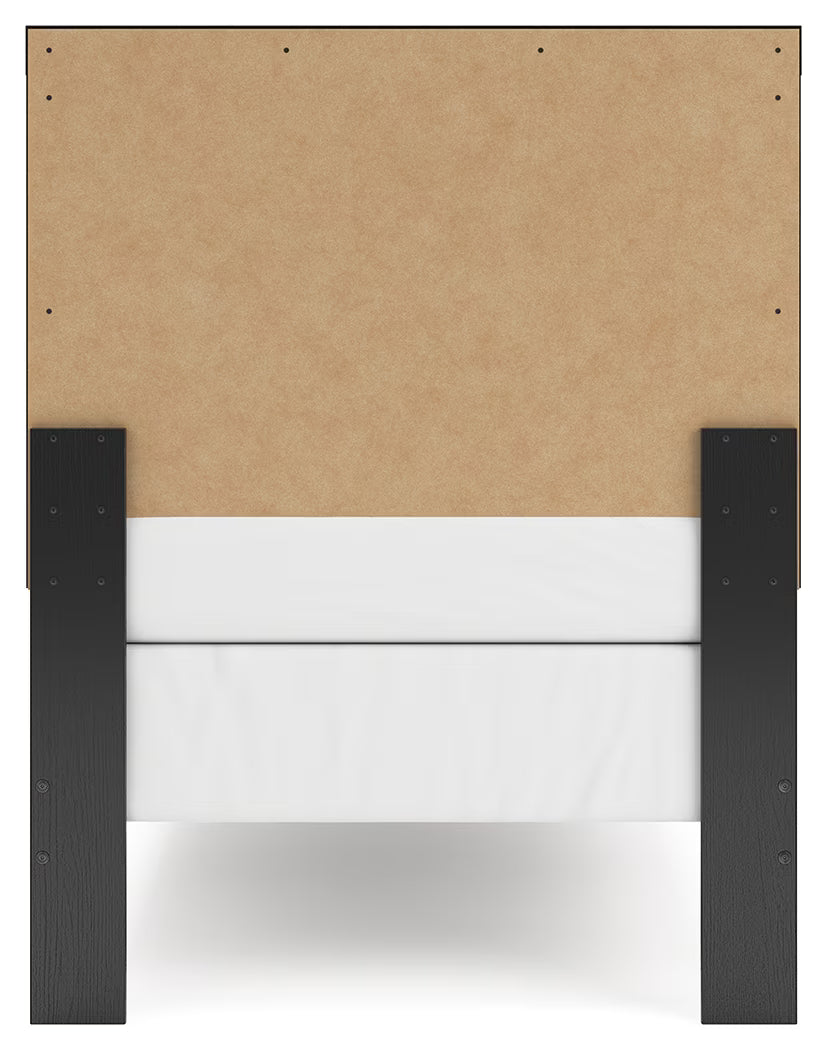 Broachmyn - Twin Panel Bed - Black / Gray