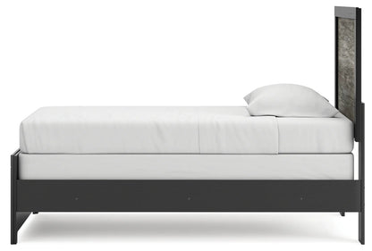Broachmyn - Twin Panel Bed - Black / Gray