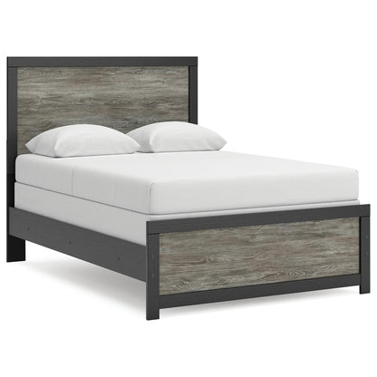 Broachmyn - Full Panel Bed - Black / Gray