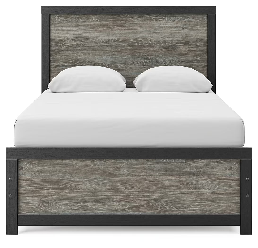 Broachmyn - Full Panel Bed - Black / Gray