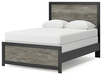 Broachmyn - Full Panel Bed - Black / Gray