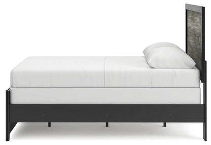 Broachmyn - Full Panel Bed - Black / Gray