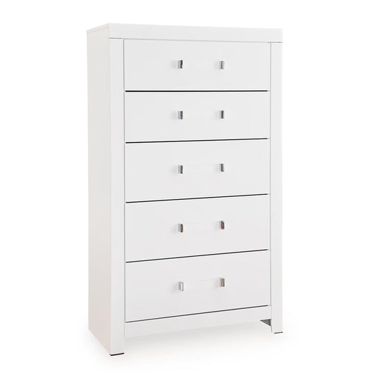 Maeling - Five Drawer Chest - White