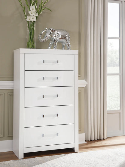 Maeling - Five Drawer Chest - White