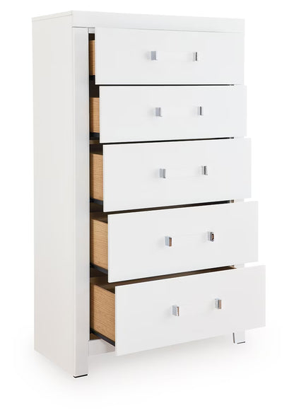 Maeling - Five Drawer Chest - White