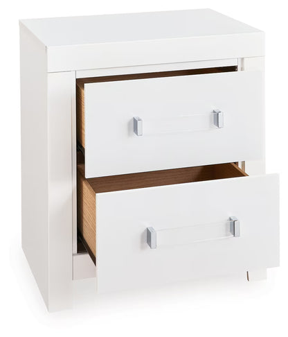 Maeling - Two Drawer Night Stand - White
