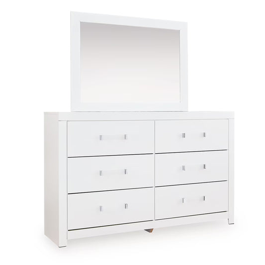 Maeling - Dresser And Mirror - White