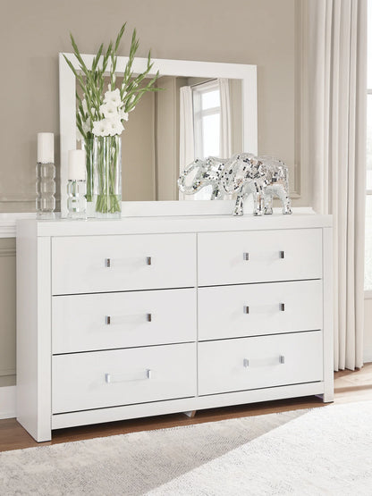 Maeling - Dresser And Mirror - White