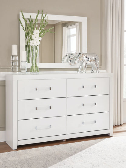 Maeling - Dresser And Mirror - White