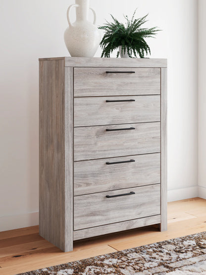 Broachmyn - Five Drawer Chest - Gray