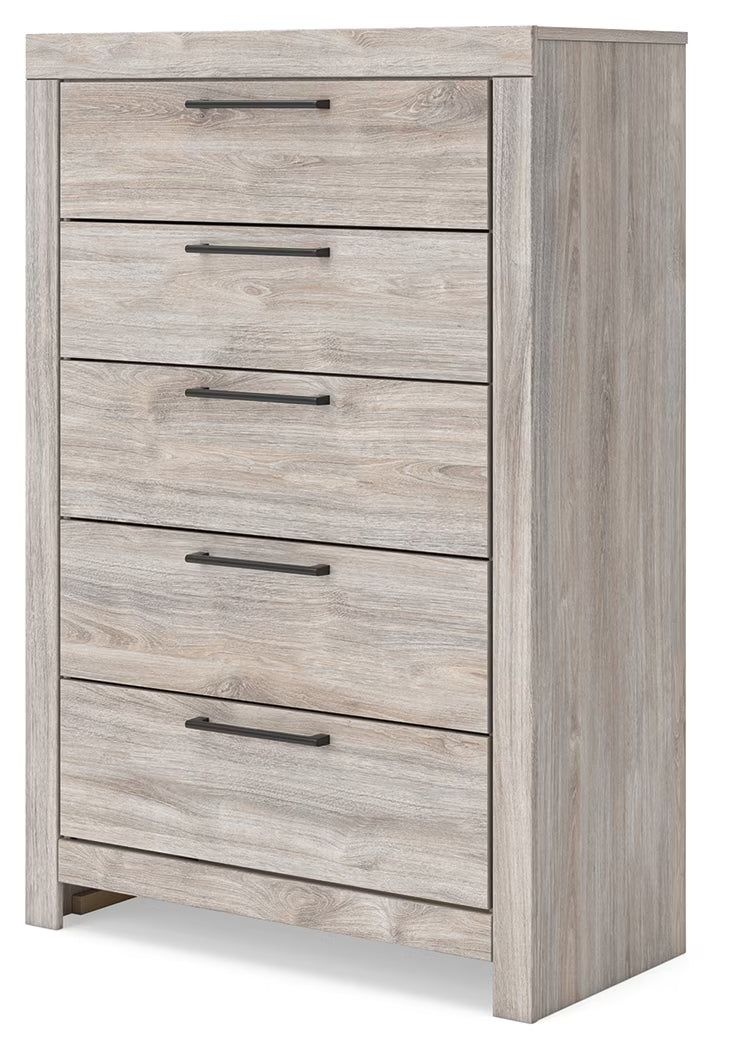 Broachmyn - Five Drawer Chest - Gray
