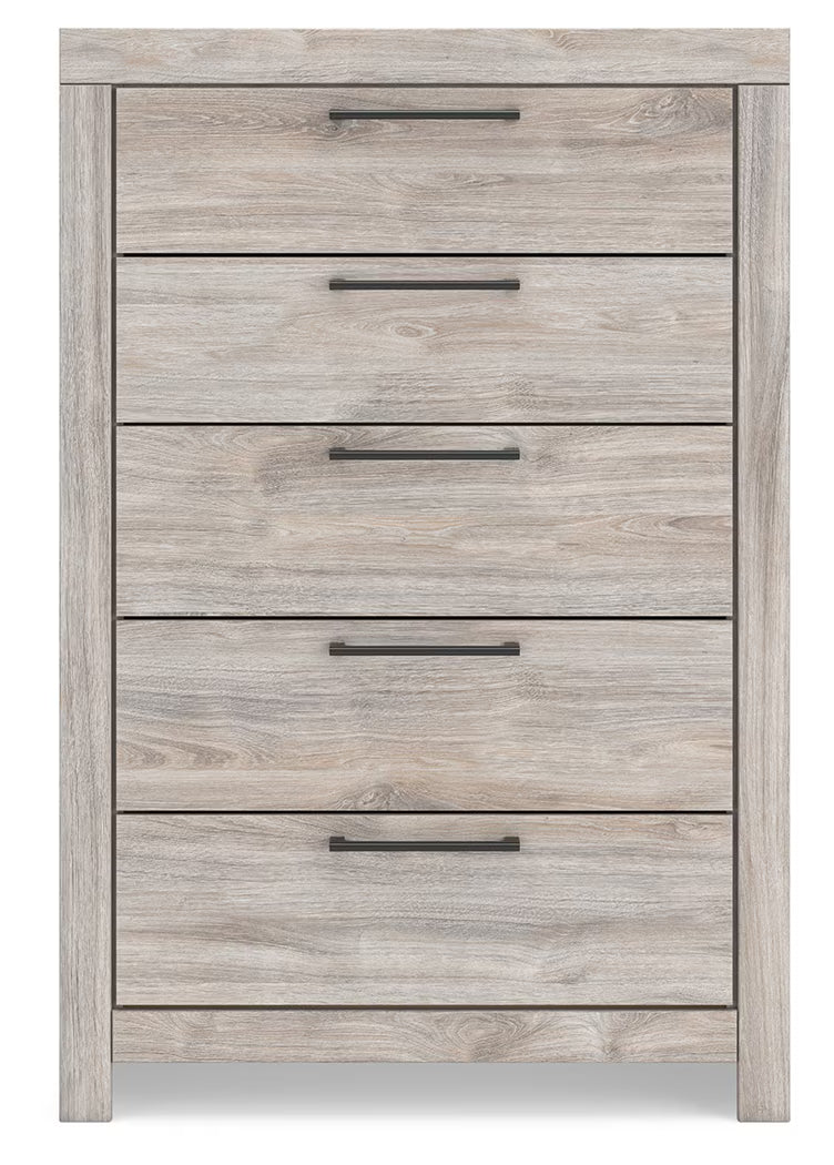 Broachmyn - Five Drawer Chest - Gray